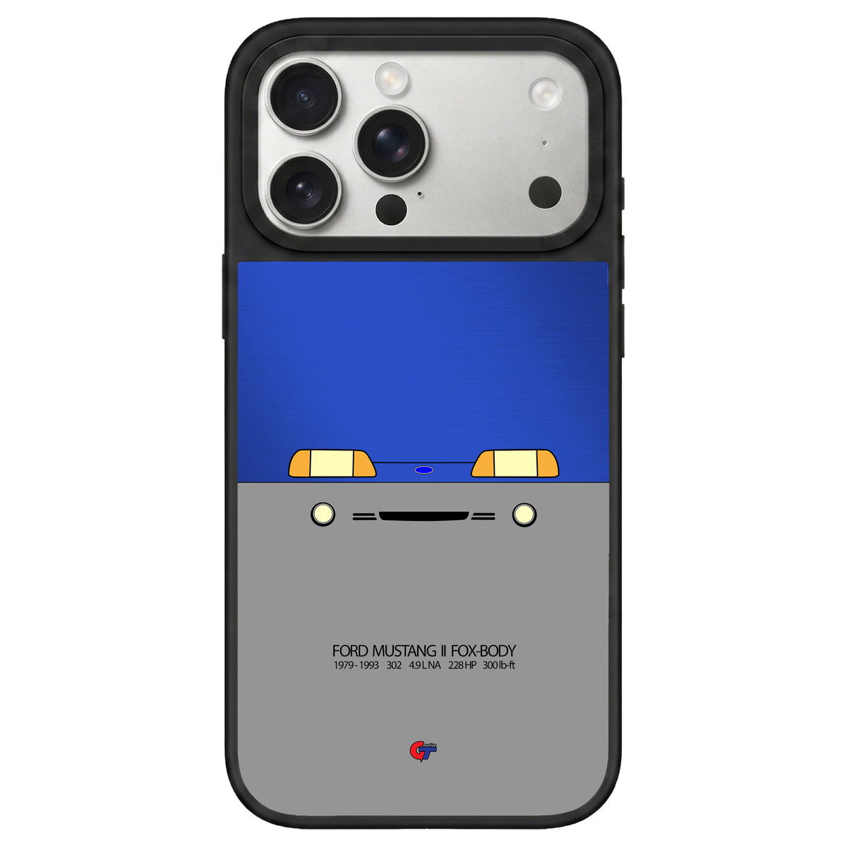Ford Mustang III Foxbody iPhone Case-Blue-GTmotive Cases