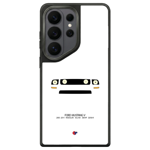 Ford Mustang V Samsung Case-White-GTmotive Cases