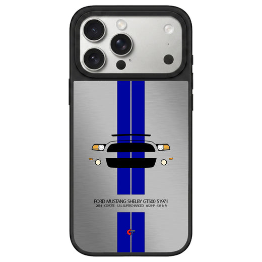 Ford Mustang V Shelby GT500 iPhone Case-Silver-GTmotive Cases