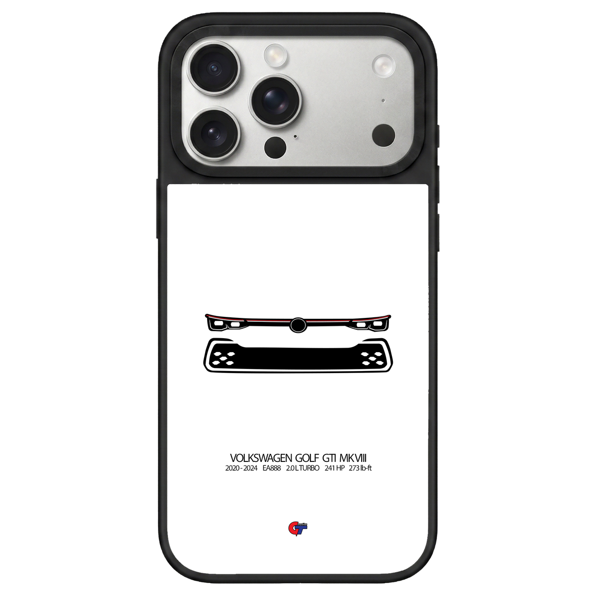Volkswagen Golf GTI Mk VIII iPhone Case-White-GTmotive Cases
