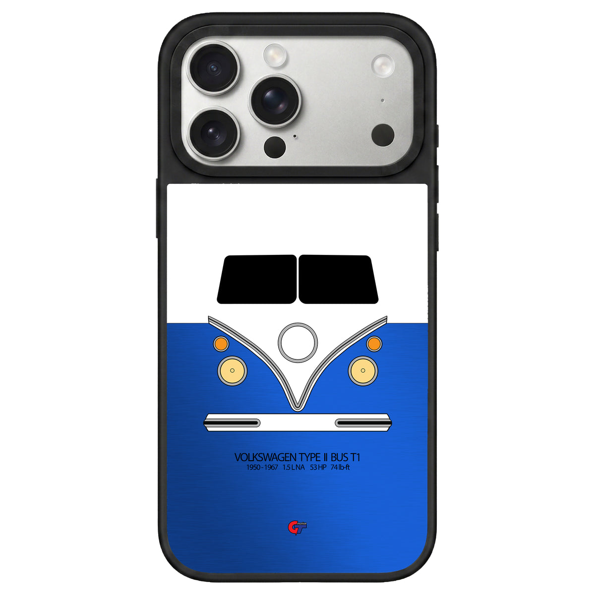 Volkswagen Type II Bus iPhone Case-Blue-GTmotive Cases