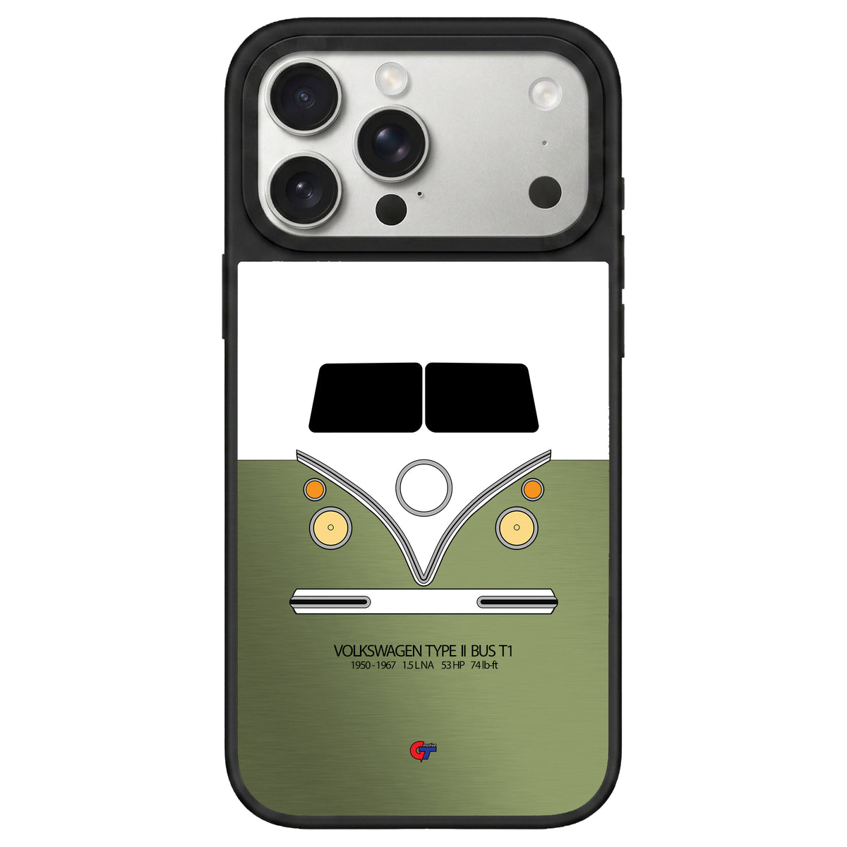 Volkswagen Type II Bus iPhone Case-Green-GTmotive Cases
