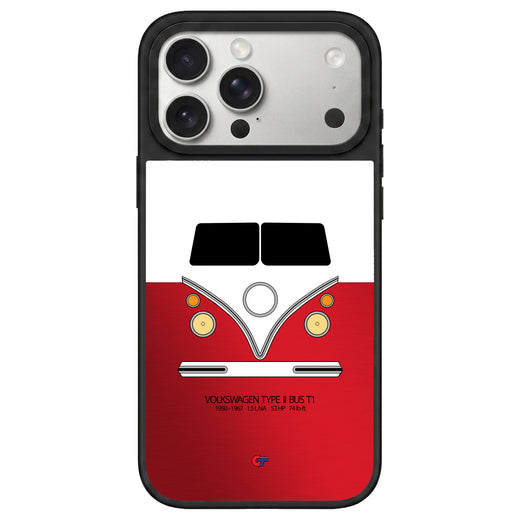 Volkswagen Type II Bus iPhone Case-Red-GTmotive Cases
