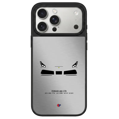 Ferrari 488 GTB iPhone Case-Silver-GTmotive Cases