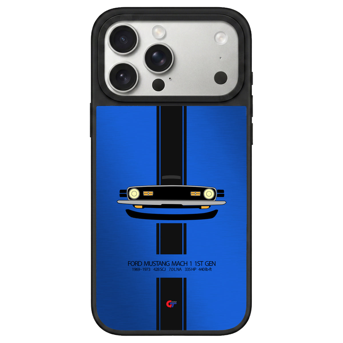 Ford Mustang 1 Mach 1 iPhone Case-Blue-GTmotive Cases