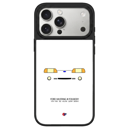 Ford Mustang III Foxbody iPhone Case-White-GTmotive Cases