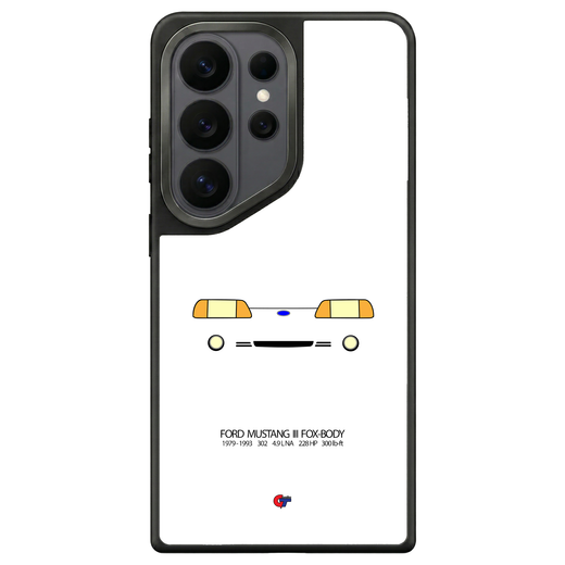 Ford Mustang III Foxbody Samsung Case-White-GTmotive Cases
