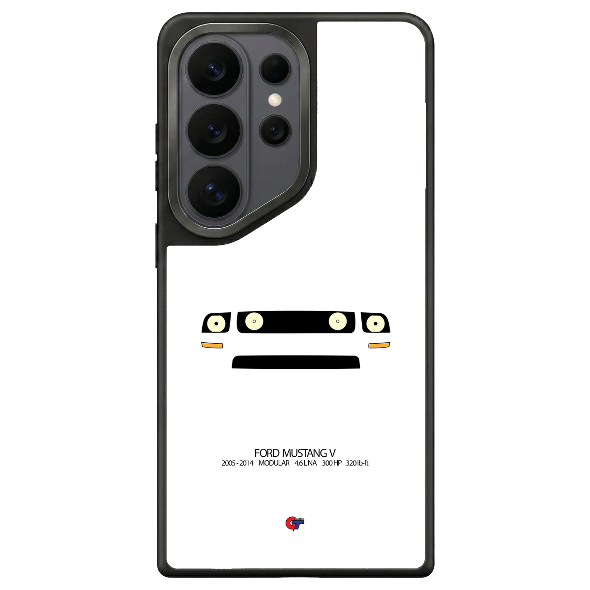 Ford Mustang V Samsung Case-White-GTmotive Cases