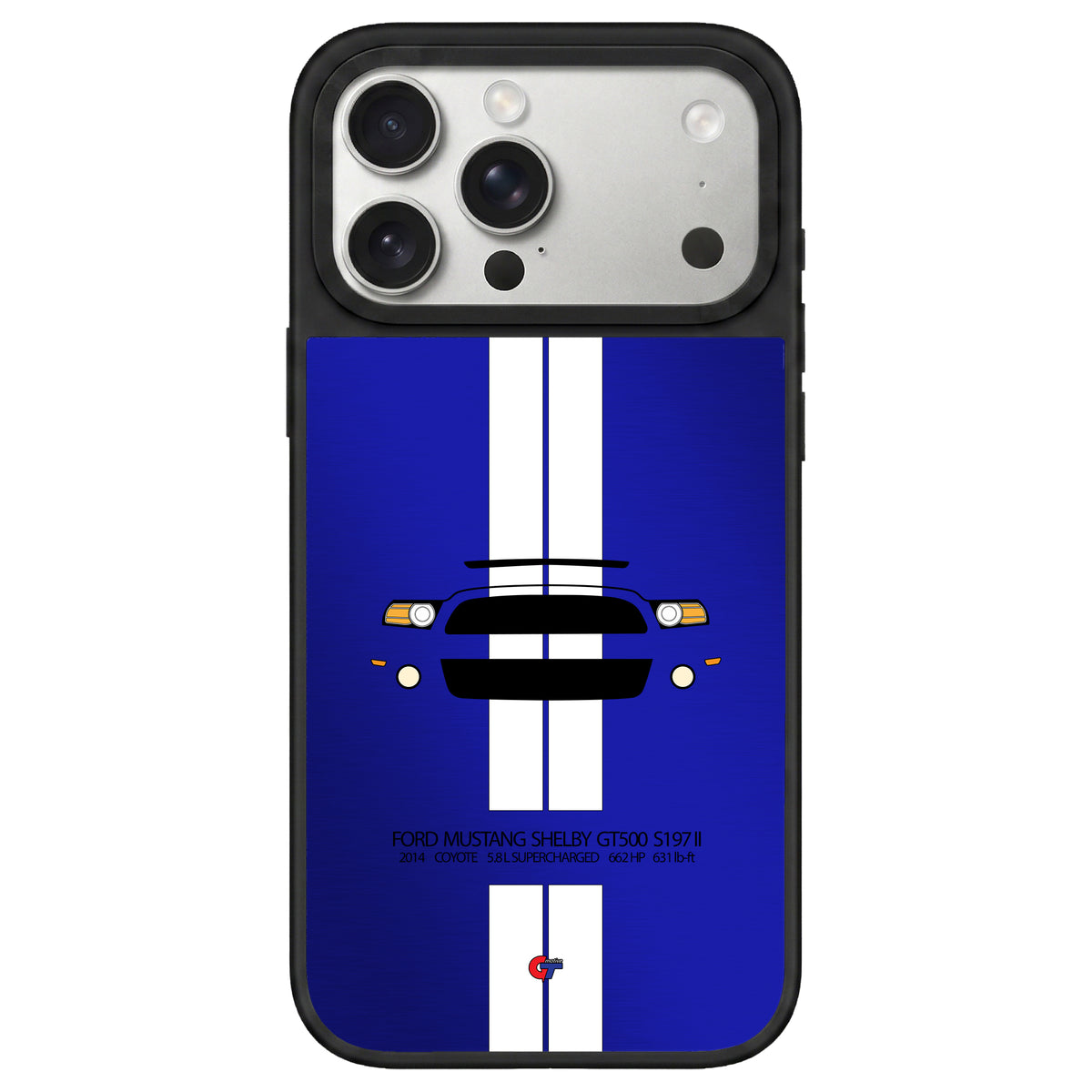 Ford Mustang V Shelby GT500 iPhone Case-Blue-GTmotive Cases