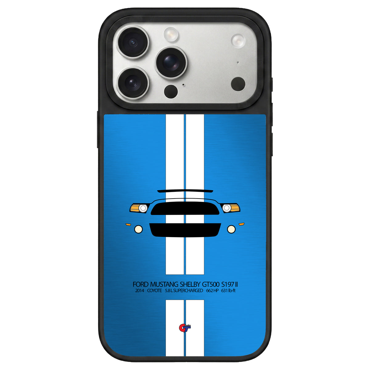 Ford Mustang V Shelby GT500 iPhone Case-Light Blue-GTmotive Cases