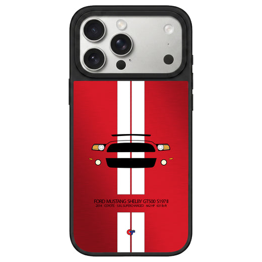 Ford Mustang V Shelby GT500 iPhone Case-Red-GTmotive Cases