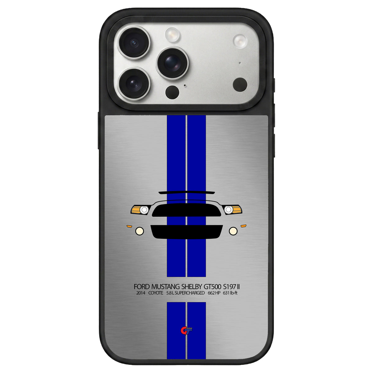 Ford Mustang V Shelby GT500 iPhone Case-Silver-GTmotive Cases