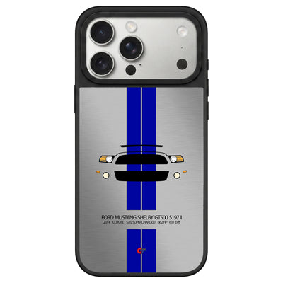 Ford Mustang V Shelby GT500 iPhone Case-Silver-GTmotive Cases