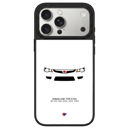 Honda Civic Type R FD2 iPhone Case-White-GTmotive Cases