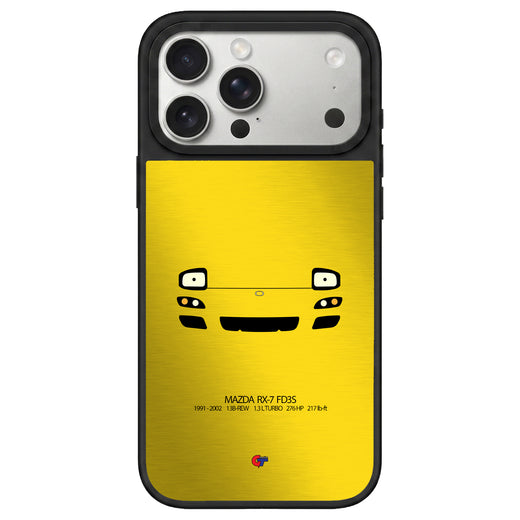 Mazda RX-7 FD3S iPhone Case-Yellow-GTmotive Cases