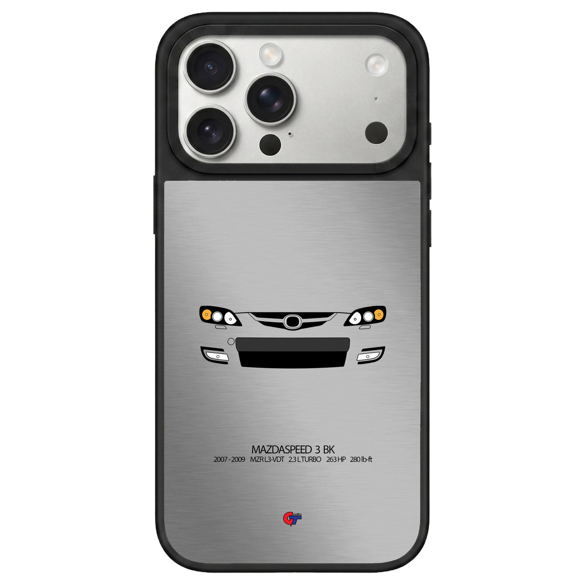 Mazdaspeed 3 BK iPhone Case-Silver-GTmotive Cases