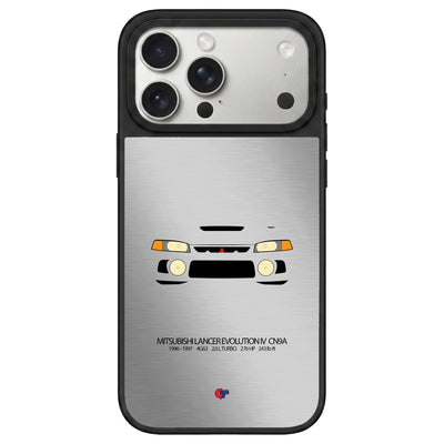 Mitsubishi Lancer Evolution IV iPhone Case-Silver-GTmotive Cases