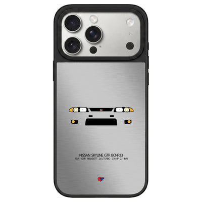 Nissan Skyline GTR BCNR33 iPhone Case-Silver-GTmotive Cases