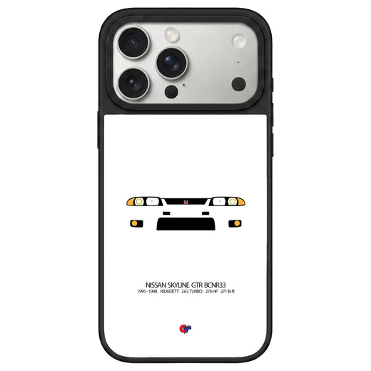 Nissan Skyline GTR BCNR33 iPhone Case-White-GTmotive Cases