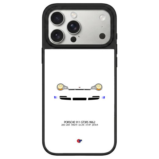 Porsche 911 GT3RS 996 iPhone Case-White / Blue-GTmotive Cases