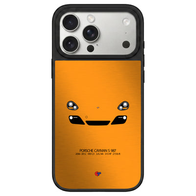 Porsche Cayman 987 iPhone Case-Orange-GTmotive Cases