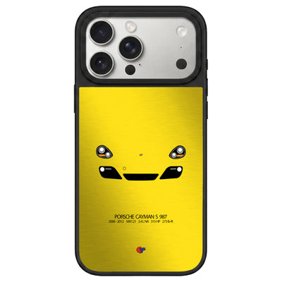 Porsche Cayman 987 iPhone Case-Yellow-GTmotive Cases