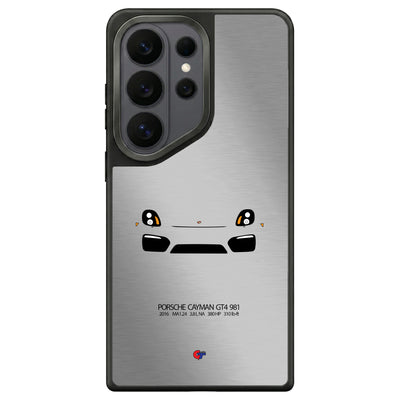 Porsche Cayman GT4 981 Samsung Case-Silver-GTmotive Cases