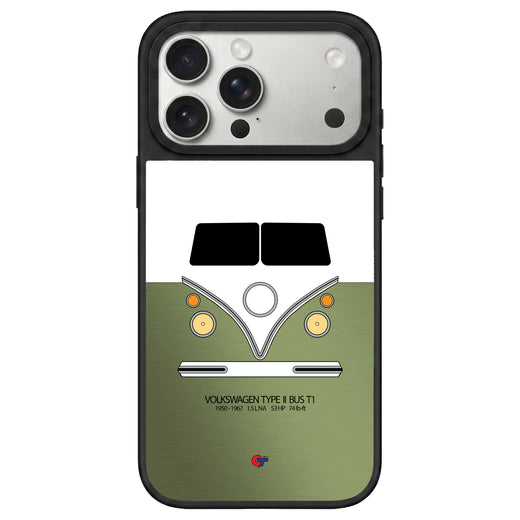 Volkswagen Type II Bus iPhone Case-Green-GTmotive Cases